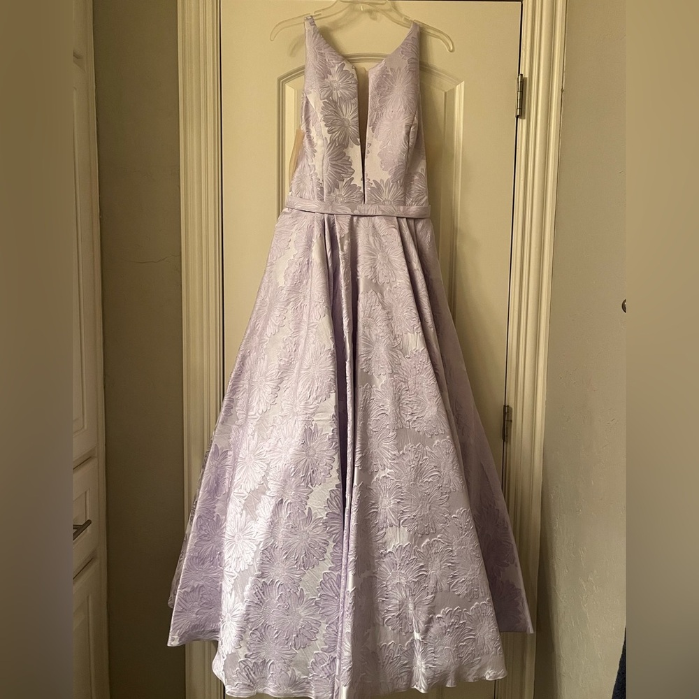 Sherri Hill Lilac Floral Prom Dress